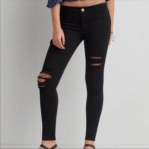 American Eagle black ripped size 14 jegging